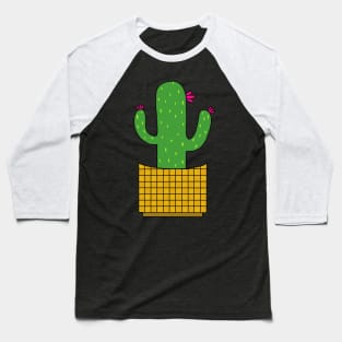 Cute Cactus Design #33: Flower Celebration Cactus Baseball T-Shirt